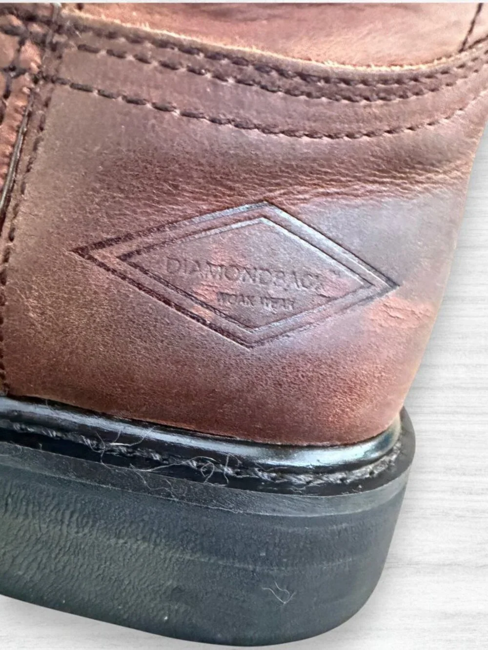 Diamondback Brown Leather Wellington Pull On Ranch Work Heritage Chore Boots 9